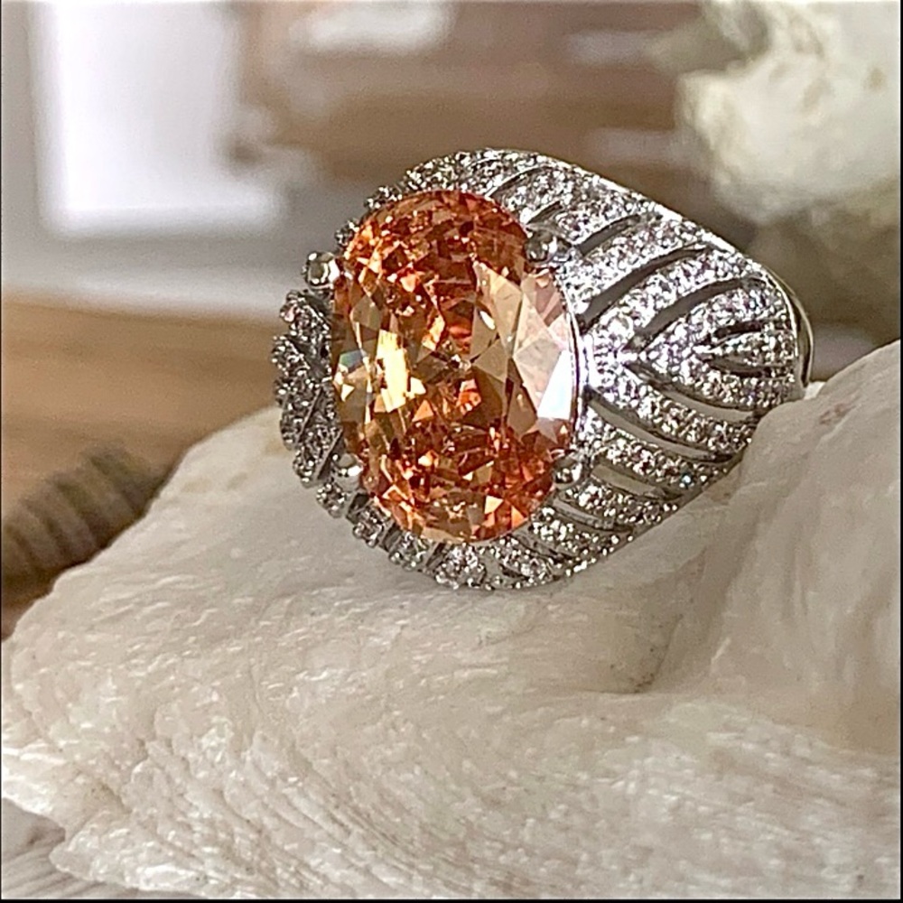 Pink Champagne Topaz Ring